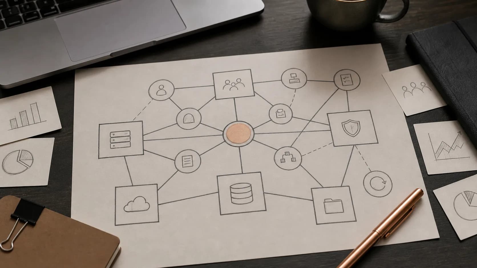 Layered technology architecture with a central decision point